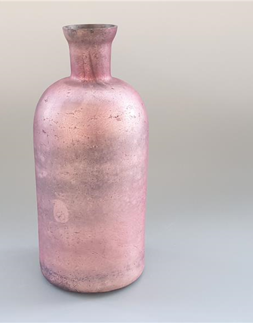 Flasche Glas rosa zum Stellen