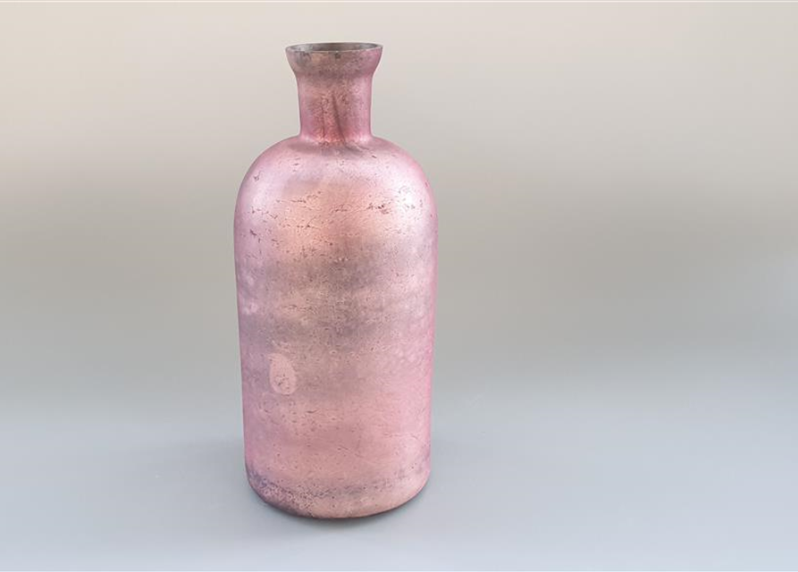 Flasche Glas rosa zum Stellen