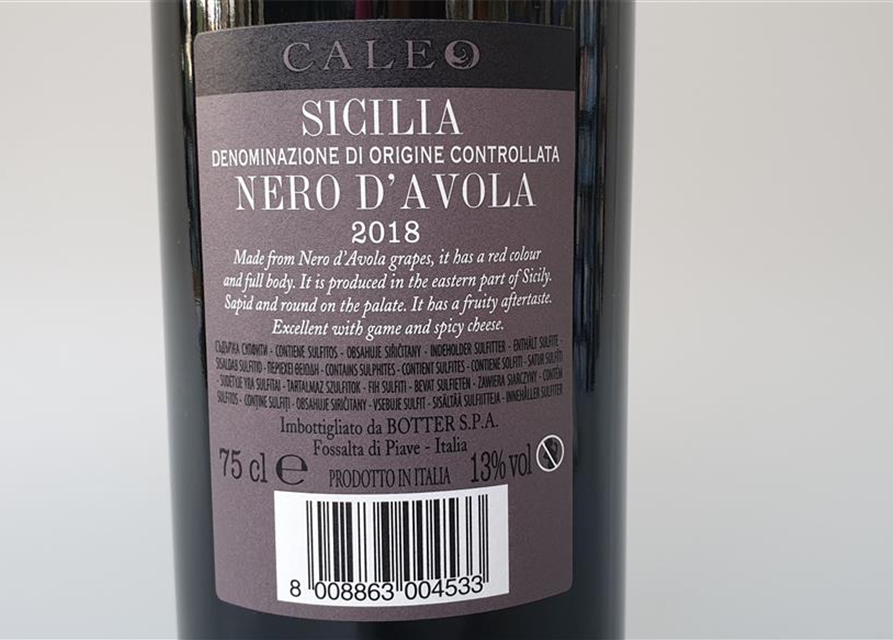 Nero d'Avola Caleo 0,75l