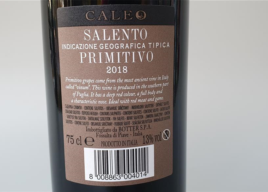 Primitivo Salento caleo 0,75l