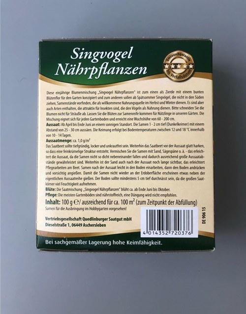 Singvogel Nährpflanzen