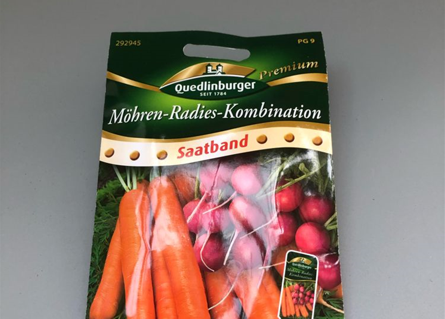 Saatband Möhren Radies Kombination