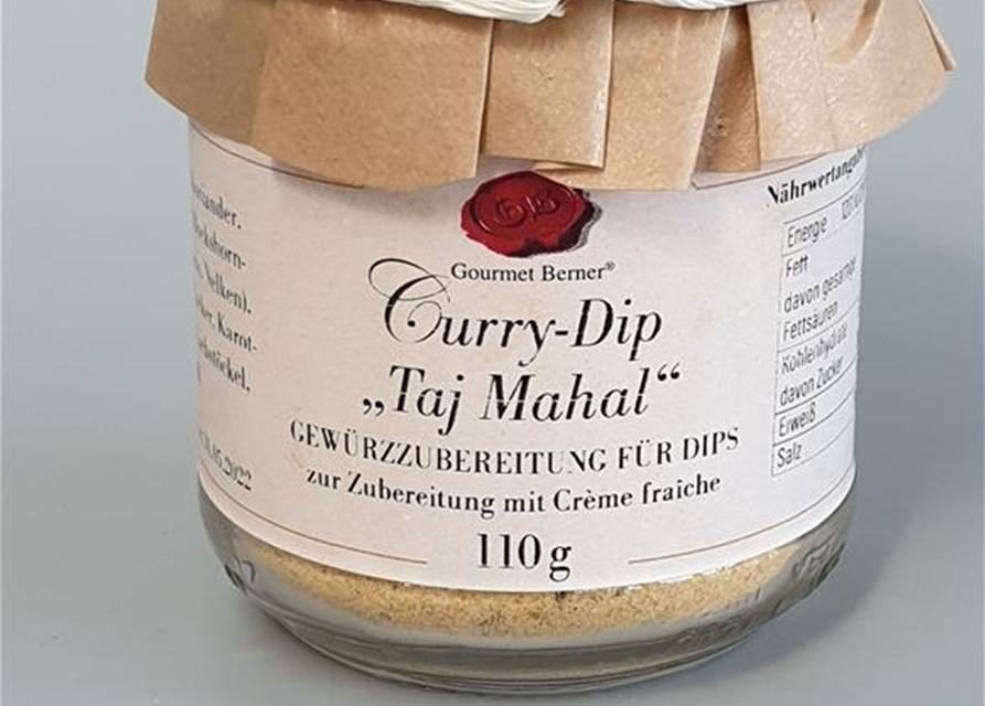 Curry Dip Thaj- Mahal"" im";110g Glas