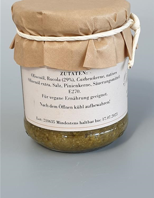 Pesto Creme Rucola 180g Glas