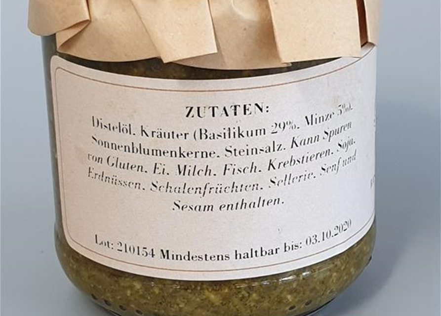 Basilikum Minzpesto in Öl 180g