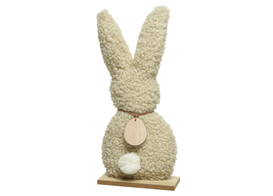 Hase Teddy auf Holz 6 x 14 x H32cm