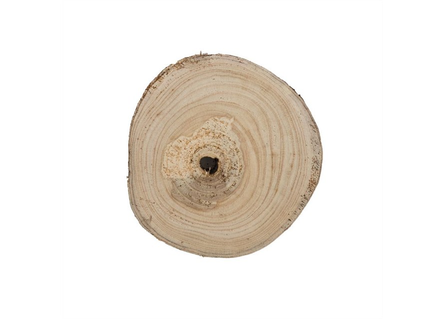 Holzscheibe Paulownia rund 20 x 20 x 3cm