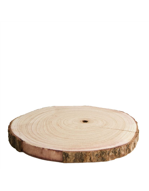 Holzscheibe Paulownia rund 30 x 30 x 3cm