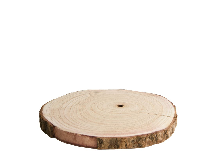 Holzscheibe Paulownia rund 30 x 30 x 3cm