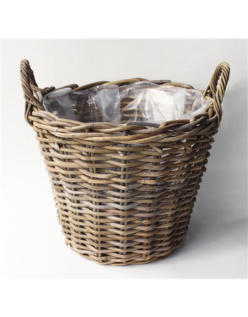 Pflanzkorb Rattan rund Ø30xH23cm