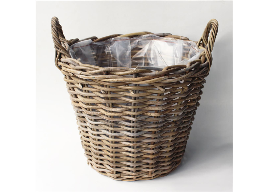 Pflanzkorb Rattan rund Ø30xH23cm