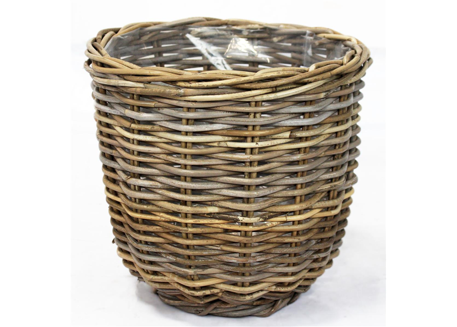 Pflanzkorb Rattan rund Ø35,5xH34,5cm