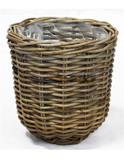 Pflanzkorb Rattan rund Ø29xH28cm