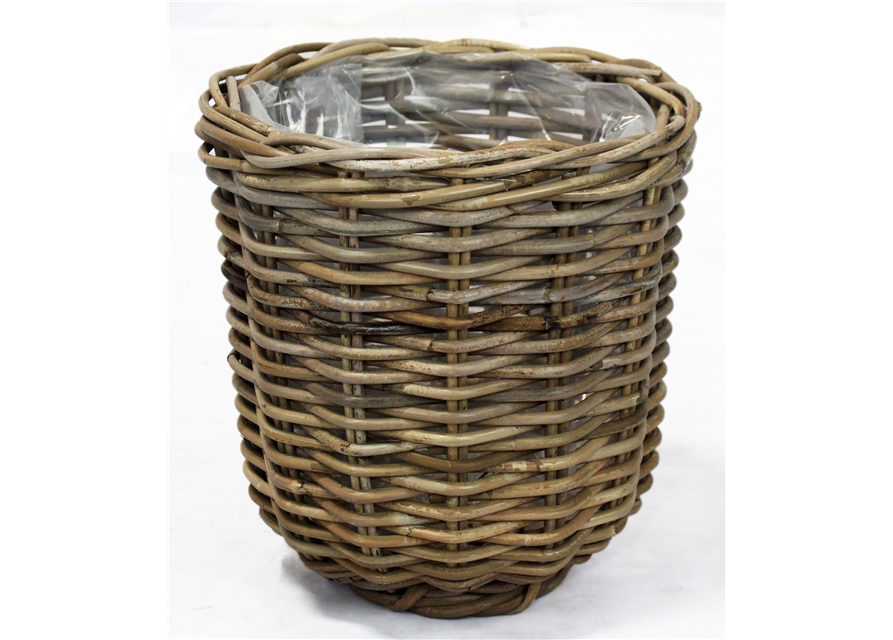 Pflanzkorb Rattan rund Ø29xH28cm