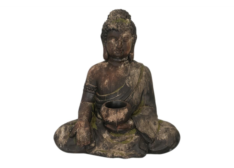 Buddha Figur sitzend magnesia 44 x 30 x 48,5cm