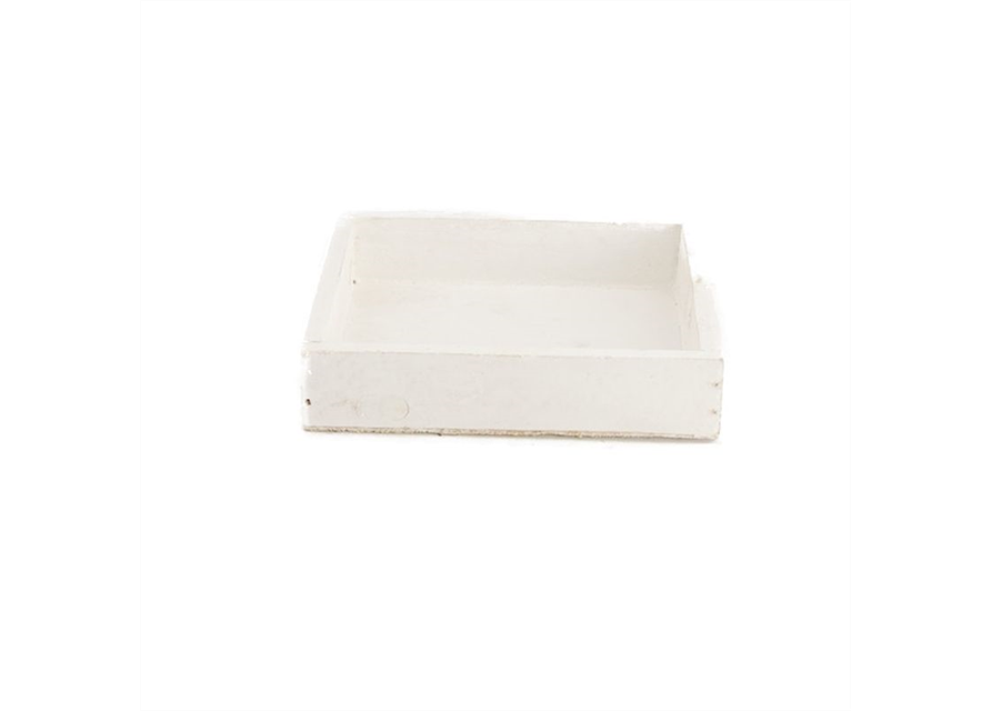 Wooden tray Dekotablett White-Wash 14x14x3cm