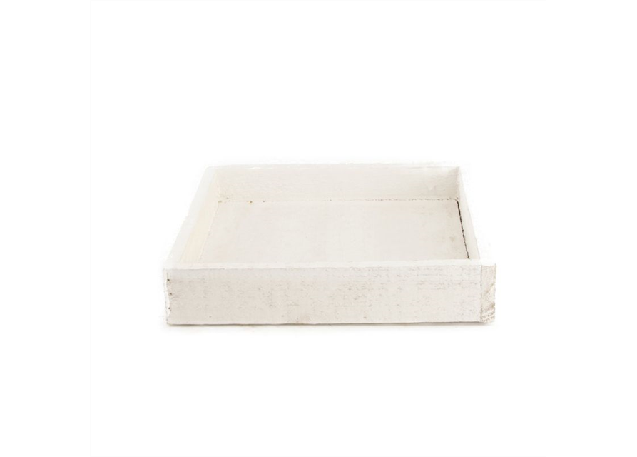 Wooden tray Dekotablett White-Wash 20x20x4cm