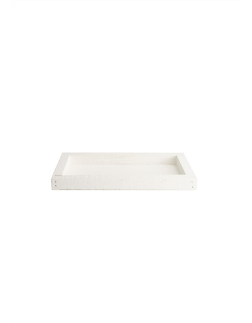 Wooden tray Dekotablett White-Wash 28x15x2.5cm