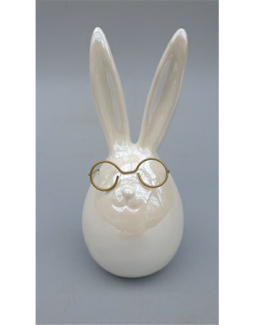 Hase modern mit Brille D7x7cm