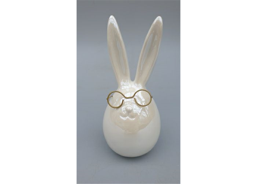 Hase modern mit Brille D7x7cm