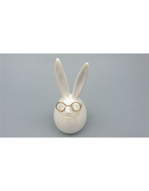 Hase modern mit Brille D7x7cm