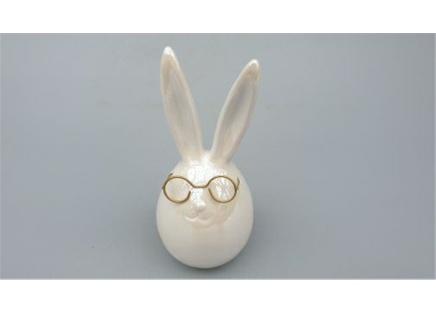 Hase modern mit Brille D7x7cm