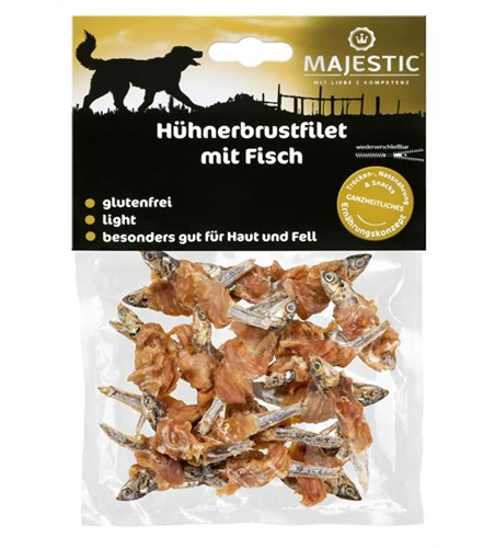 Majestic Hühnerbrustfilet mit Fisch 70g